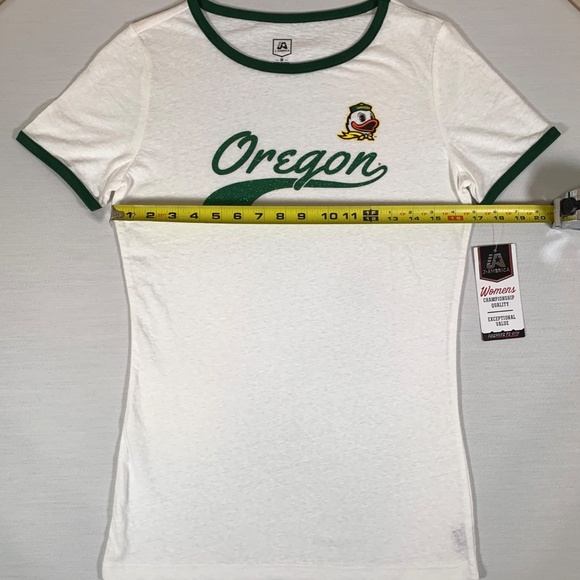 OREGON DUCKS SHIRT WOMENS MEDIUM NCAA WHITE - Picture 6 of 9